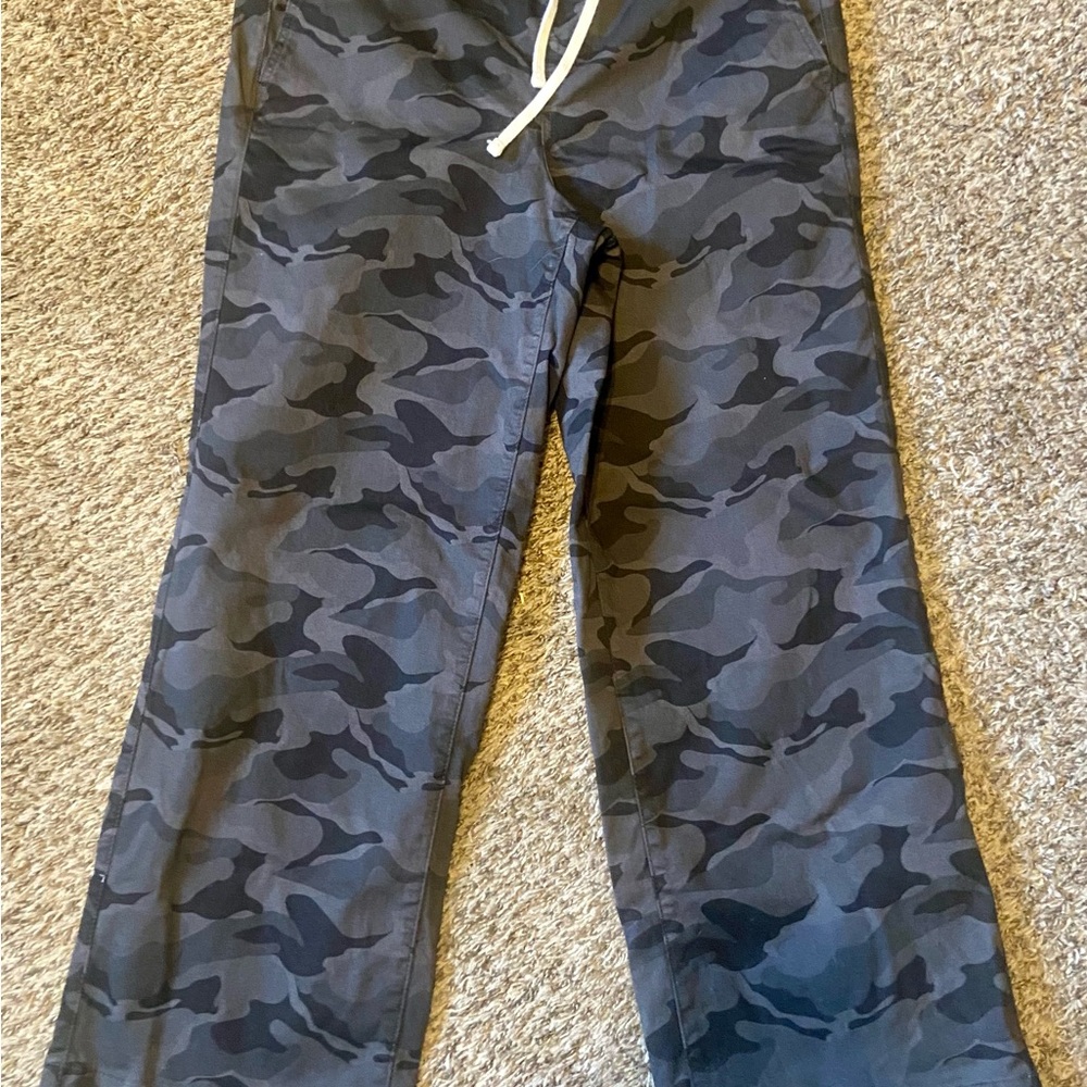 Torrid Black Camouflage Pants with White Drawstring